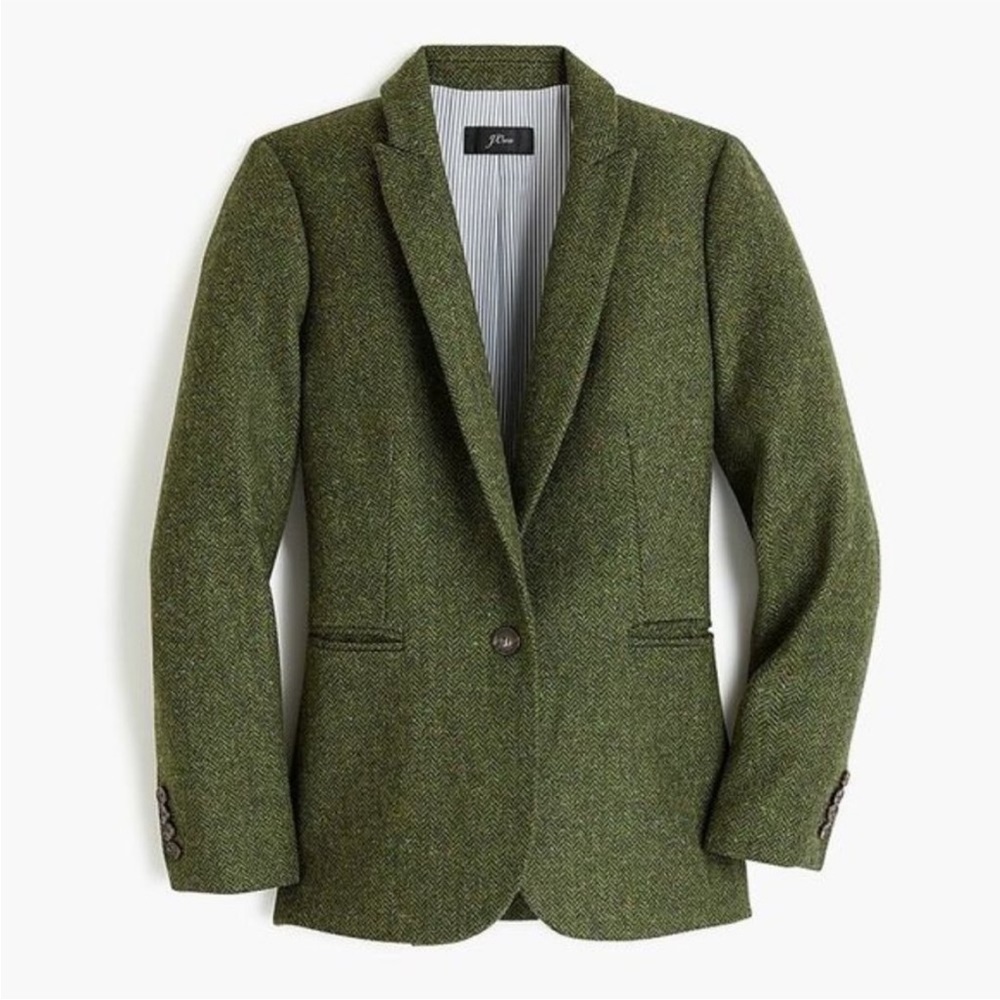 J.CREW | Parke Blazer | English Wool
Herringbone Tweed | Green Meadow Multi - Picture 1 of 15